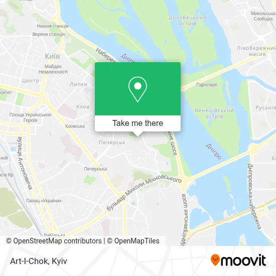 Art-I-Chok map