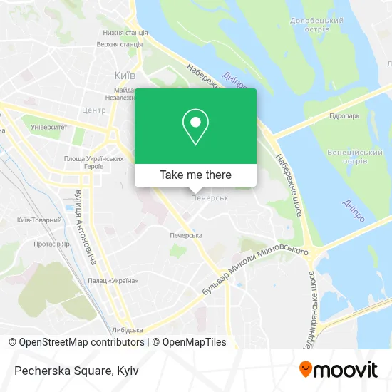 Pecherska Square map