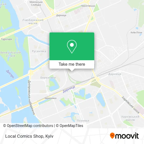 Local Comics Shop map
