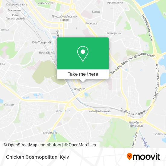 Chicken Cosmopolitan map