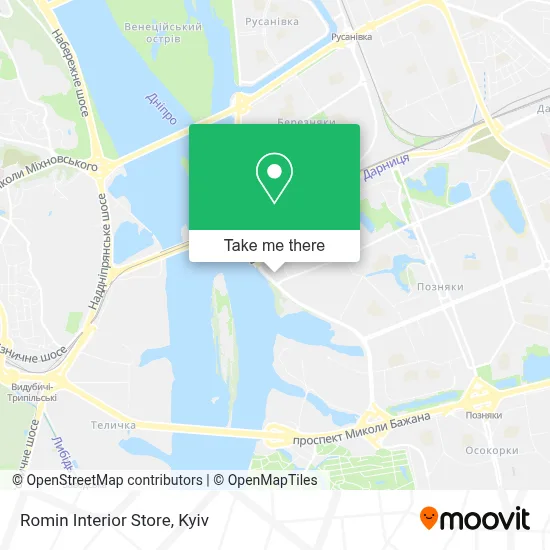 Romin Interior Store map