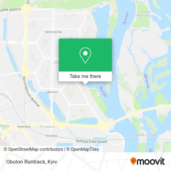 Obolon Runtrack map