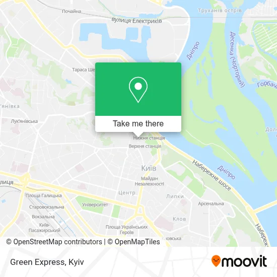 Green Express map