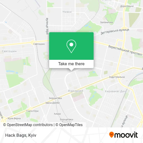Hack Bags map