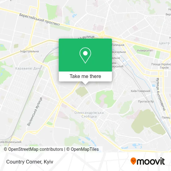 Country Corner map