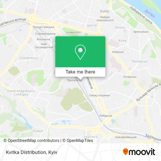 Kvitka Distribution map