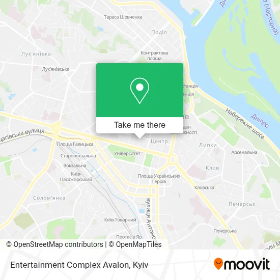 Entertainment Complex Avalon map