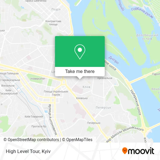 High Level Tour map