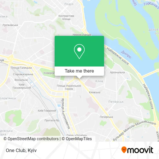 One Club map
