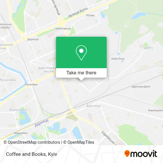 Coffee and Books map