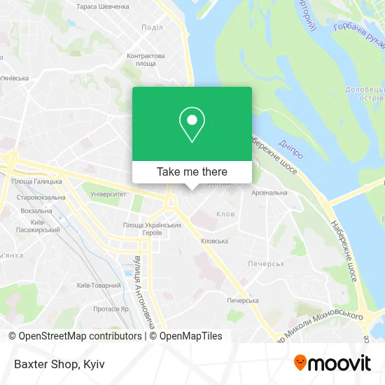 Baxter Shop map
