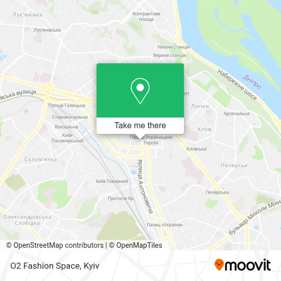 O2 Fashion Space map