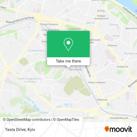 Tesla Drive map