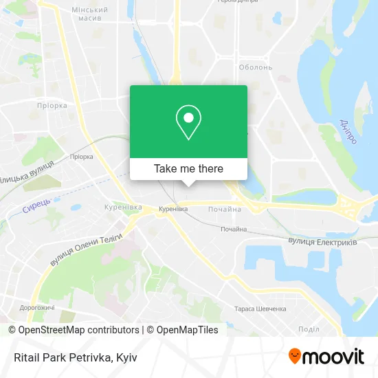 Ritail Park Petrivka map