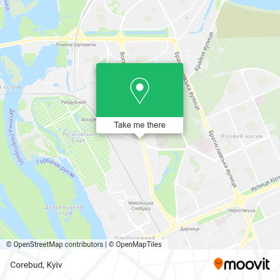 Corebud map