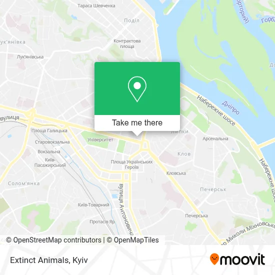 Extinct Animals map