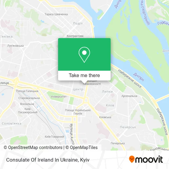 Consulate Of Ireland In Ukraine map