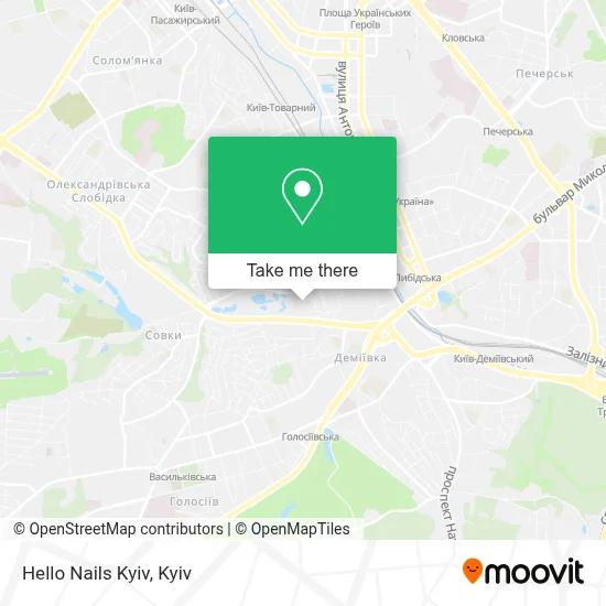 Hello Nails Kyiv map