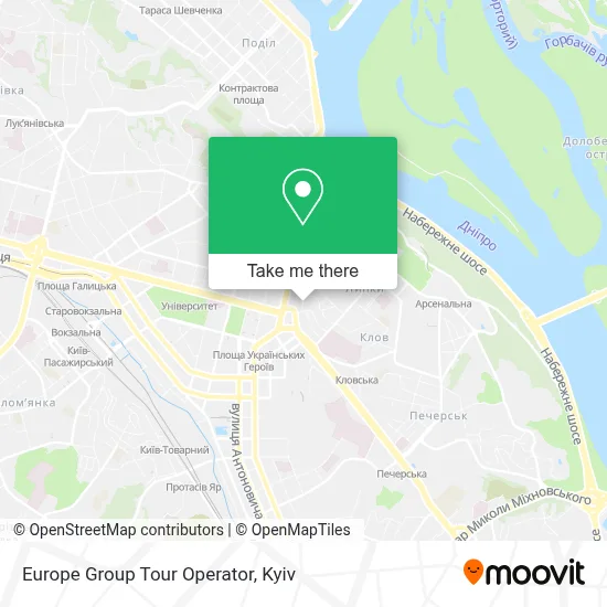 Europe Group Tour Operator map