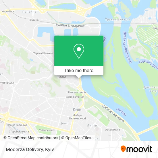 Moderza Delivery map