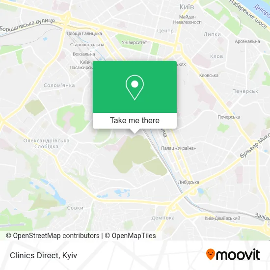 Clinics Direct map