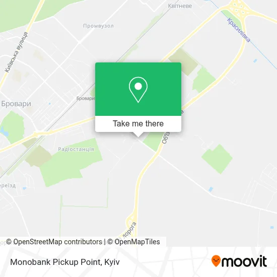 Monobank Pickup Point map