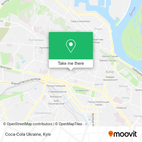 Coca-Cola Ukraine map