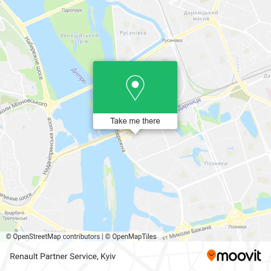 Renault Partner Service map