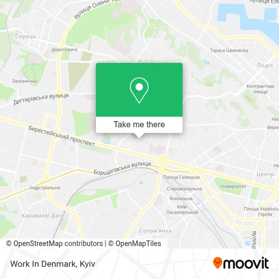 Work In Denmark map