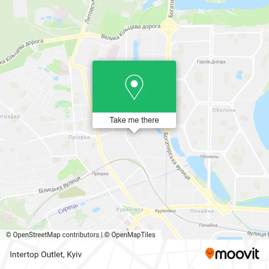 Intertop Outlet map