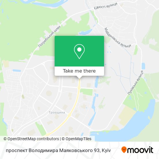 Карта проспект Володимира Маяковського 93