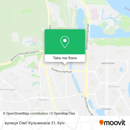 Карта вулиця Сім'ї Кульженків 31