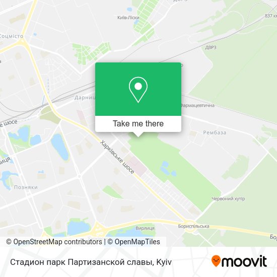 Карта Стадион парк Партизанской славы