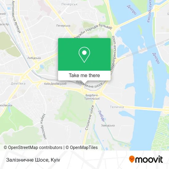 Карта Залізничне Шосе