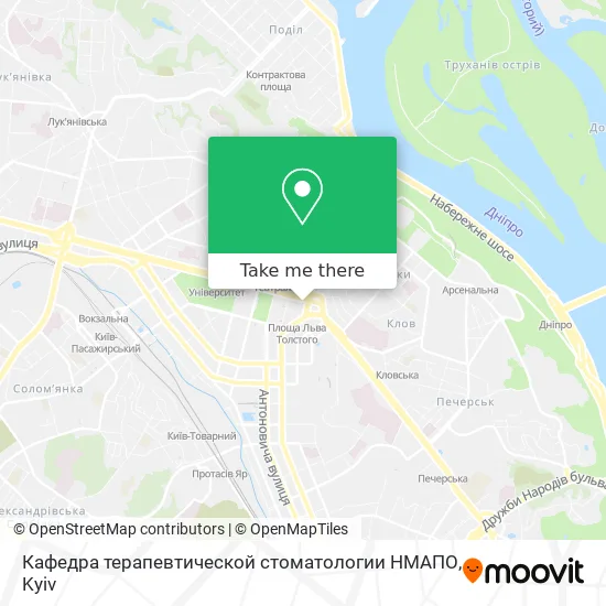 Карта Кафедра терапевтической стоматологии НМАПО