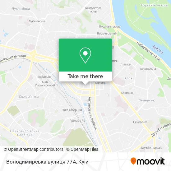 Володимирська вулиця 77А map
