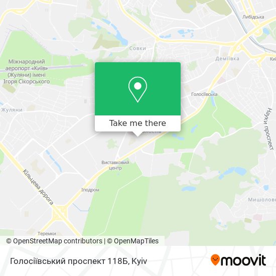 Голосіївський проспект 118Б map