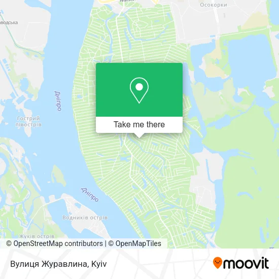 Карта Вулиця Журавлина