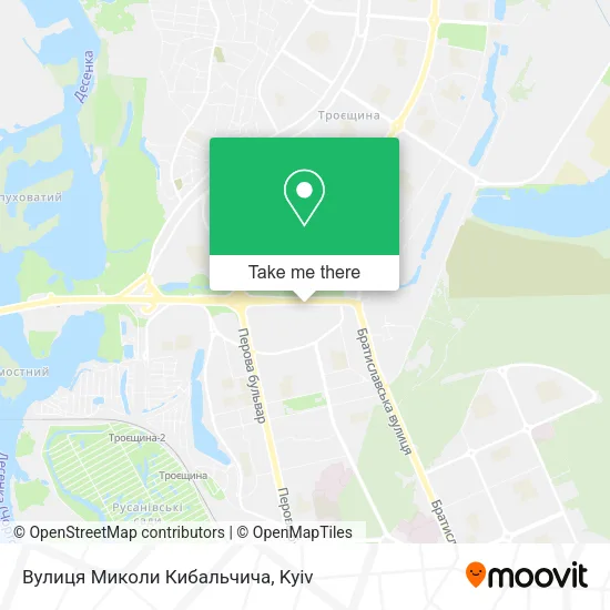Карта Вулиця Миколи Кибальчича