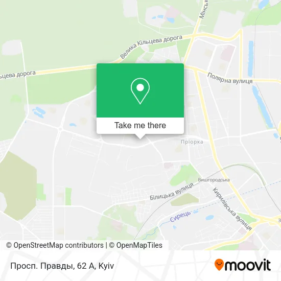 Карта Просп. Правды, 62 А