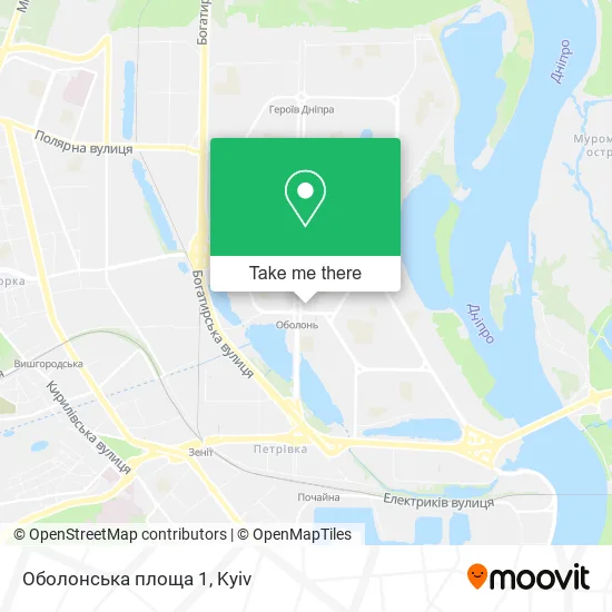 Карта Оболонська площа 1