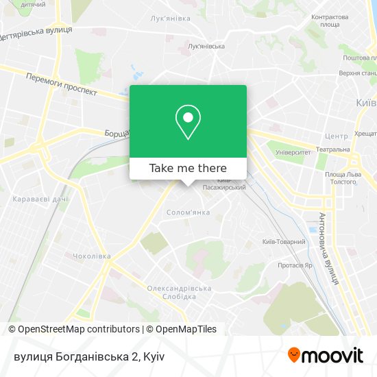 вулиця Богданівська 2 map