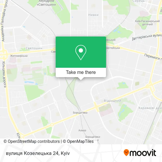 Карта вулиця Козелецька 24