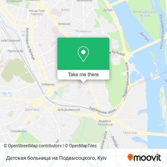 Карта Детская больница на Подвысоцкого