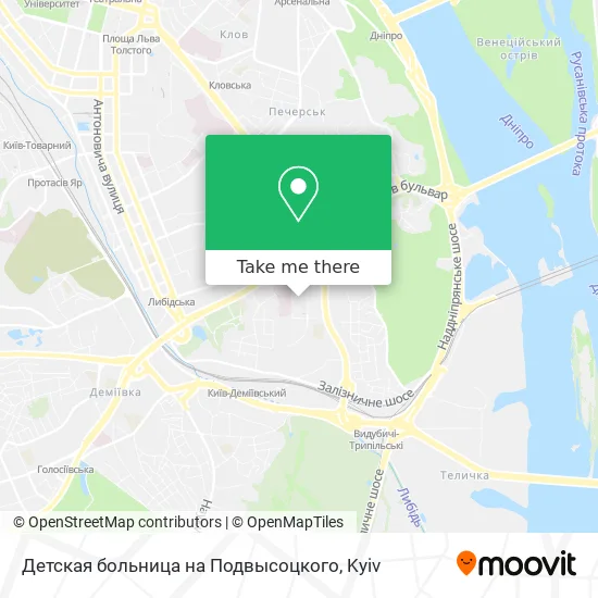 Детская больница на Подвысоцкого map