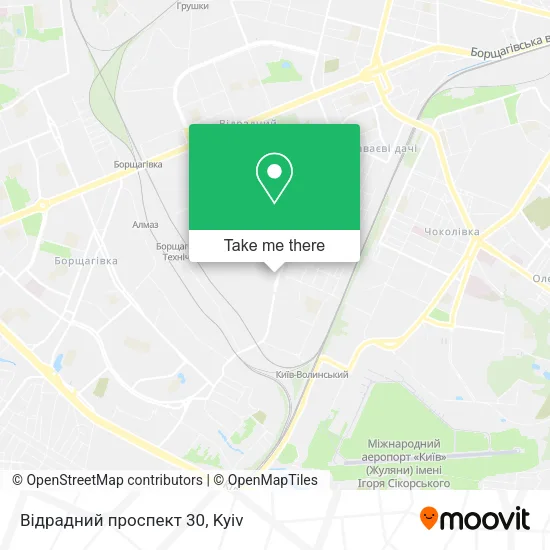 Карта Відрадний проспект 30