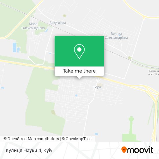 Карта вулиця Науки 4