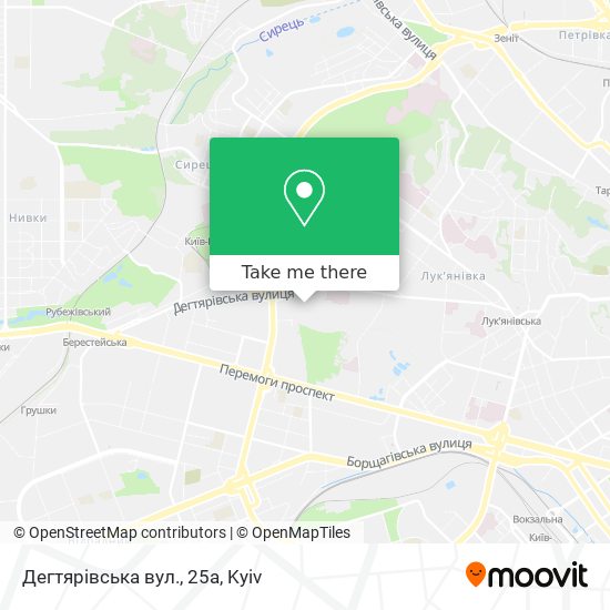 Дегтярівська вул., 25а map