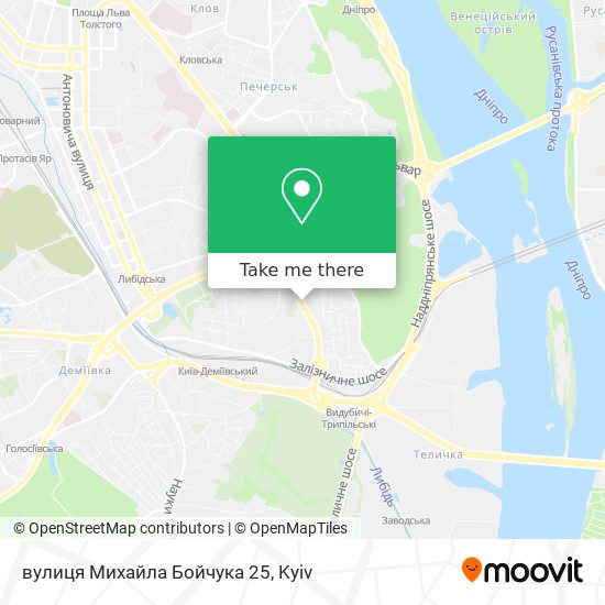 вулиця Михайла Бойчука 25 map