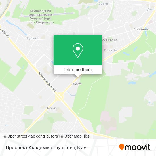 Проспект Академіка Глушкова map
